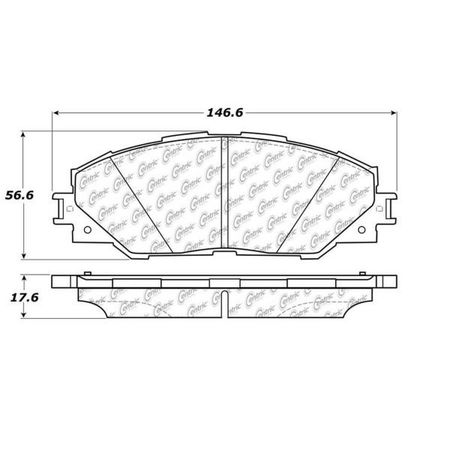 CENTRIC PARTS Centric Premium Pads, 300.12110 300.12110